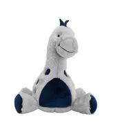 Lambs & Ivy Baby Dino Blue/Gray Plush Dinosaur Stuffed Animal Toy Plushie- Spike