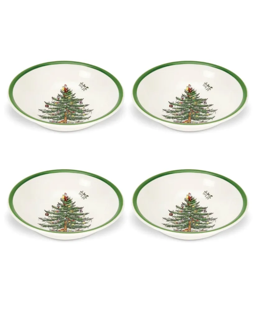 Christmas Tree Ascot Cereal Bowl, Set of 4, Service for 4