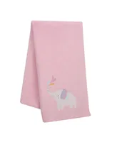 Bedtime Originals Elephant Dreams Appliqued Soft Fleece Baby Blanket - Pink