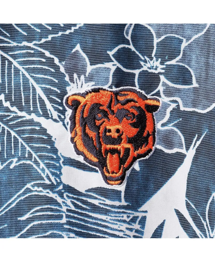 Men's Tommy Bahama Navy Chicago Bears Coconut Point Playa Floral IslandZone Button-Up Shirt