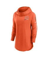 Women's Nike Orange Chicago Bears Minimal Statement Raglan Funnel Neck Pullover Hoodie