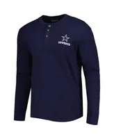 Men's Navy Dunbrooke Maverick Thermal Henley Long Sleeve T-shirt