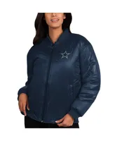 Women's G-iii 4Her by Carl Banks Oatmeal, Navy Dallas Cowboys Switchback Reversible Full-Zip Jacket