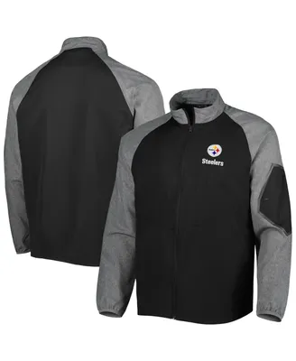 Men's Pittsburgh Steelers Black Houston Fleece Full-Zip Vest