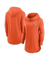 Women's Nike Orange Chicago Bears Minimal Statement Raglan Funnel Neck Pullover Hoodie