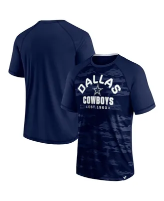 Men's Fanatics Navy Dallas Cowboys Hail Mary Raglan T-shirt