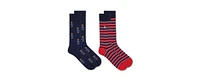 Polo Ralph Lauren Men's Tossed Denim Bear Slack Socks, 2-Pack