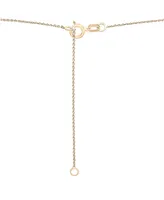 Diamond Pear Solitaire Pendant Necklace (1/4 ct. t.w.) in 14k Gold, 16" + 2" extender