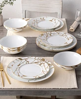 Noritake Raptures Gold 12 Piece Set, Service For 4 - White and Gold