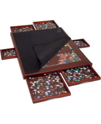 Jumbl 1500pc Puzzle Board w/Mat 27"x35" Wooden Jigsaw Puzzle Table
