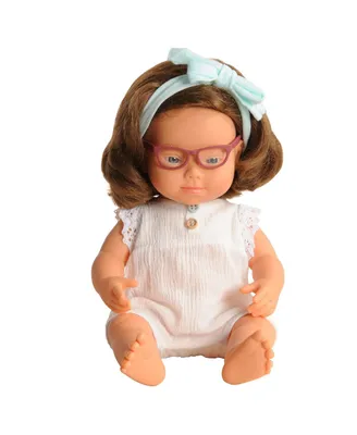 Miniland 15" Girl Doll with Down Syndrome and Glasses with Outfit