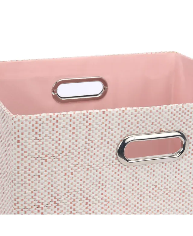 Lambs & Ivy Pink Foldable/Collapsible Storage Bin/Basket Organizer with  Handles