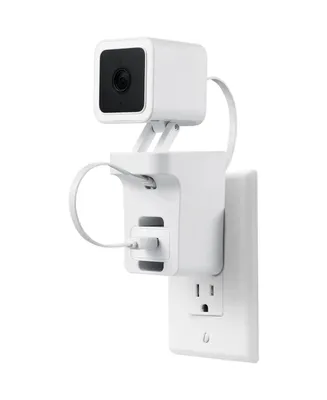 Wasserstein Ac Outlet Wall Mount Compatible with Wyze Cam V3 - Reliable Mounting Alternative for Your Cameras (White)