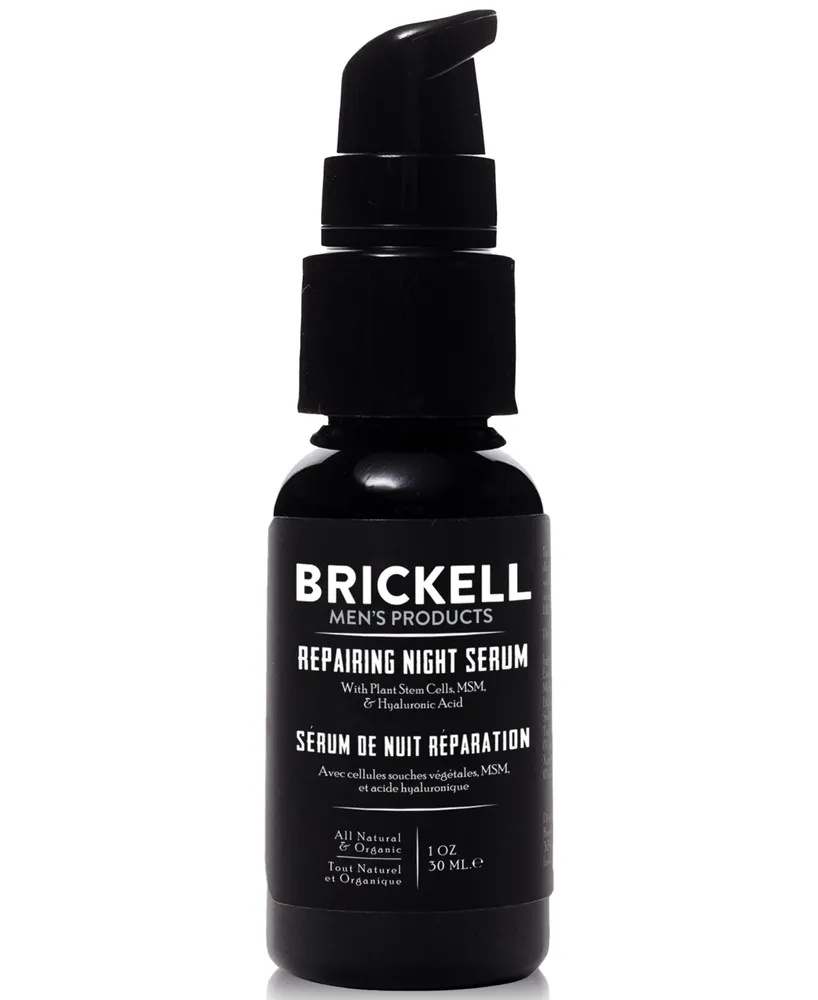 Brickell Men's Products Repairing Night Serum, 1 oz.