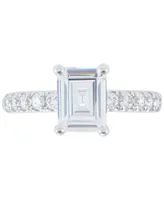 Grown With Love Igi Certified Lab Diamond Emerald-Cut Engagement Ring (3 ct. t.w.) 14k White Gold