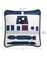 Lambs & Ivy Star Wars Signature R2D2 White/Blue Decorative Throw Pillow