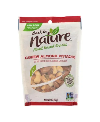 Back To Nature Cashew Almond Pistachio Mix - Case of 9