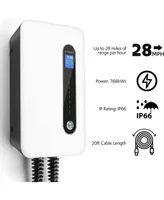 Lectron 240V 32 Amp Level 2 Electric Vehicle (EV) Charging Station with 20ft/6m J1772 Cable & Nema 14-50 Plug