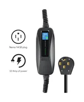 Lectron Nema 14-50 Level 2 Ev Charger - 240V 32 Amp with 15ft Extension Cord & J1772 Cable - for J1772 EVs