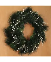 Floral Home 17" Pearl White Berry Stem Picks - Elegant Christmas Home Decor for Festive Arrangements, Wreaths, and Events