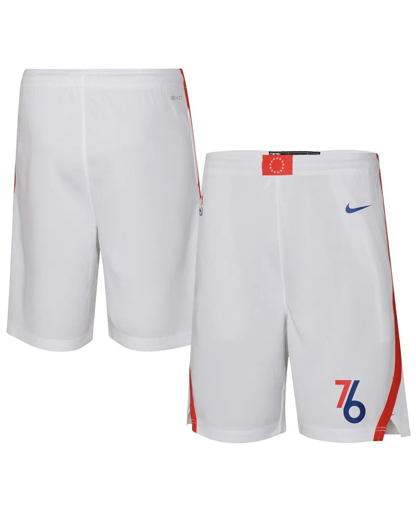 Big Boys Jordan White Philadelphia 76Ers 2022/23 City Edition Swingman Shorts