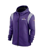 Men's Nike Purple, Black Minnesota Vikings Performance Sideline Lockup Full-Zip Hoodie