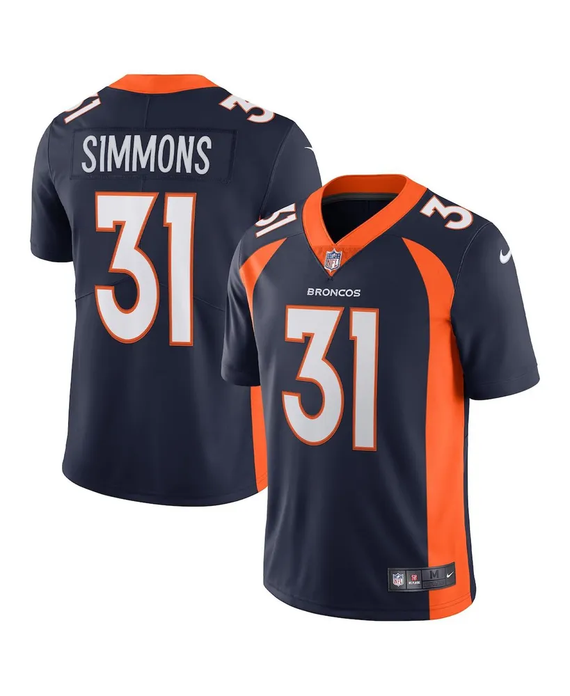 Nike Justin Simmons Orange Denver Broncos Vapor Limited Jersey