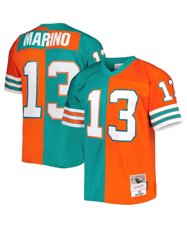 Men's Mitchell & Ness Dan Marino Orange Miami Dolphins Retired Player Name  & Number Mesh Top