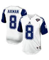 Men's Mitchell & Ness Troy Aikman White and Navy Dallas Cowboys 1994 Authentic Retired Player Jersey