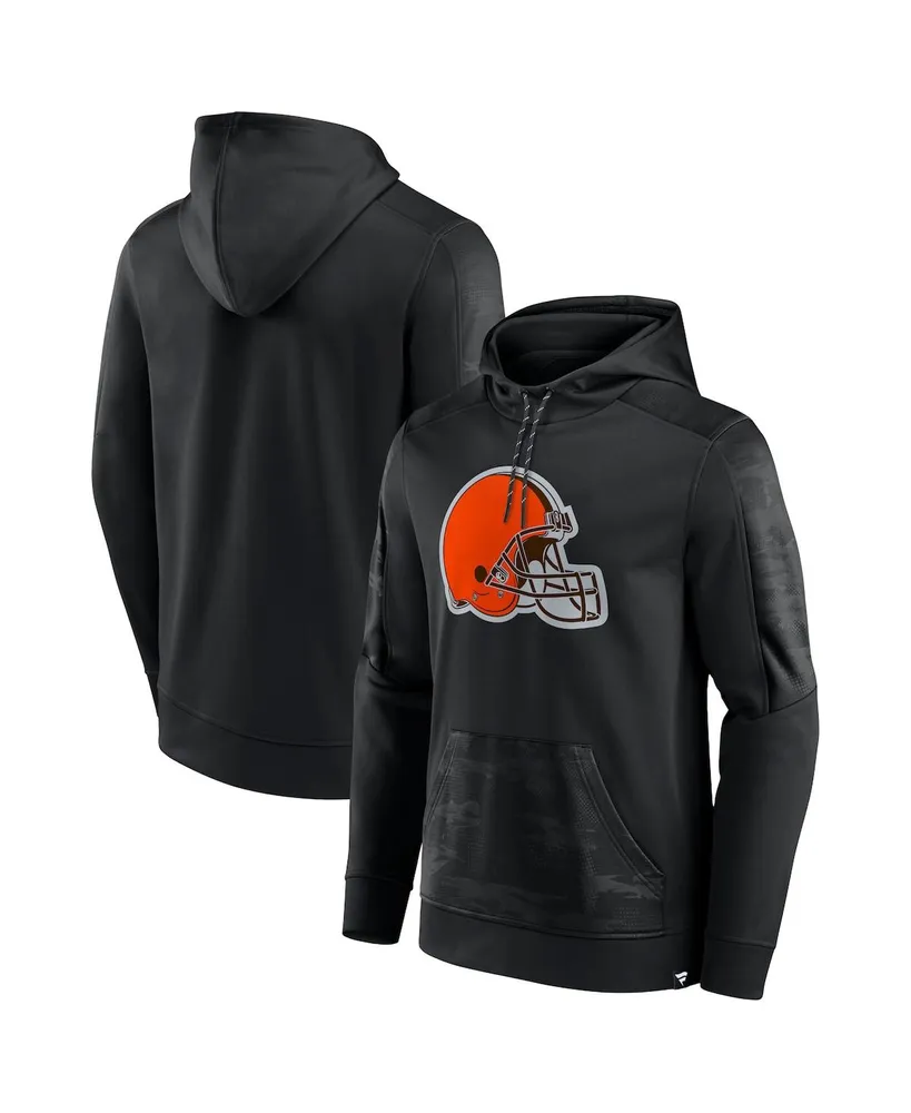 Men's Fanatics Black Cleveland Browns On The Ball Pullover Hoodie