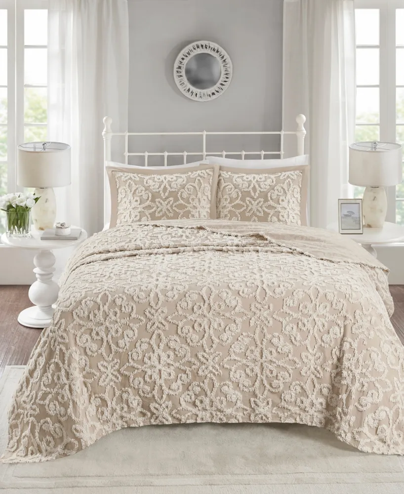 Madison Park Sabrina Tufted Chenille 3-Pc. Bedspread Set