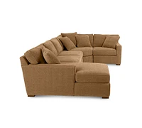 Radley 4-Pc. Fabric Chaise Sectional Sofa with Wedge Piece, Created for Macy's