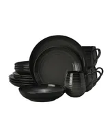 Mikasa Swirl Coupe 16 Piece Dinnerware Set, Service for 4