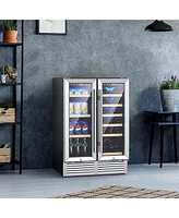 24'' Dual Zone Wine and Beverage Cooler Refrigerator