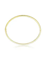 Rachel Glauber Ra 14K Gold Plated Cubic Zirconia Bangle Bracelet