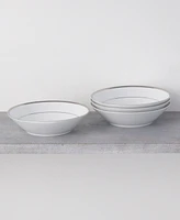 Noritake Regina Platinum Set of 4 Soup Bowls, Service For 4