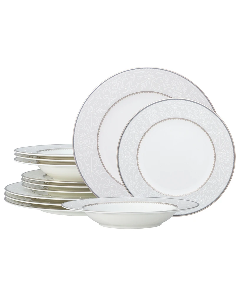 Noritake Brocato 12-Piece Dinnerware Set, Service for 4