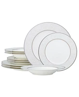 Noritake Brocato 12-Piece Dinnerware Set, Service for 4