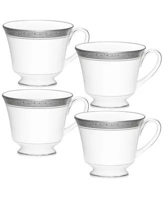Noritake Crestwood Platinum Set of 4 Cups, Service For 4