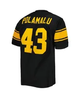 Men's Mitchell & Ness Troy Polamalu Black Pittsburgh Steelers 2008 Alternate Authentic Retired Player Jersey