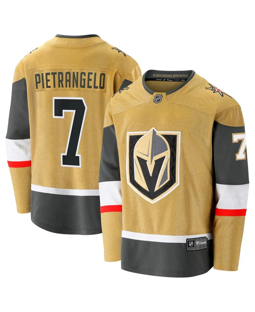 Men's Fanatics Alex Pietrangelo Gold Vegas Golden Knights Alternate Premier Breakaway Player Jersey