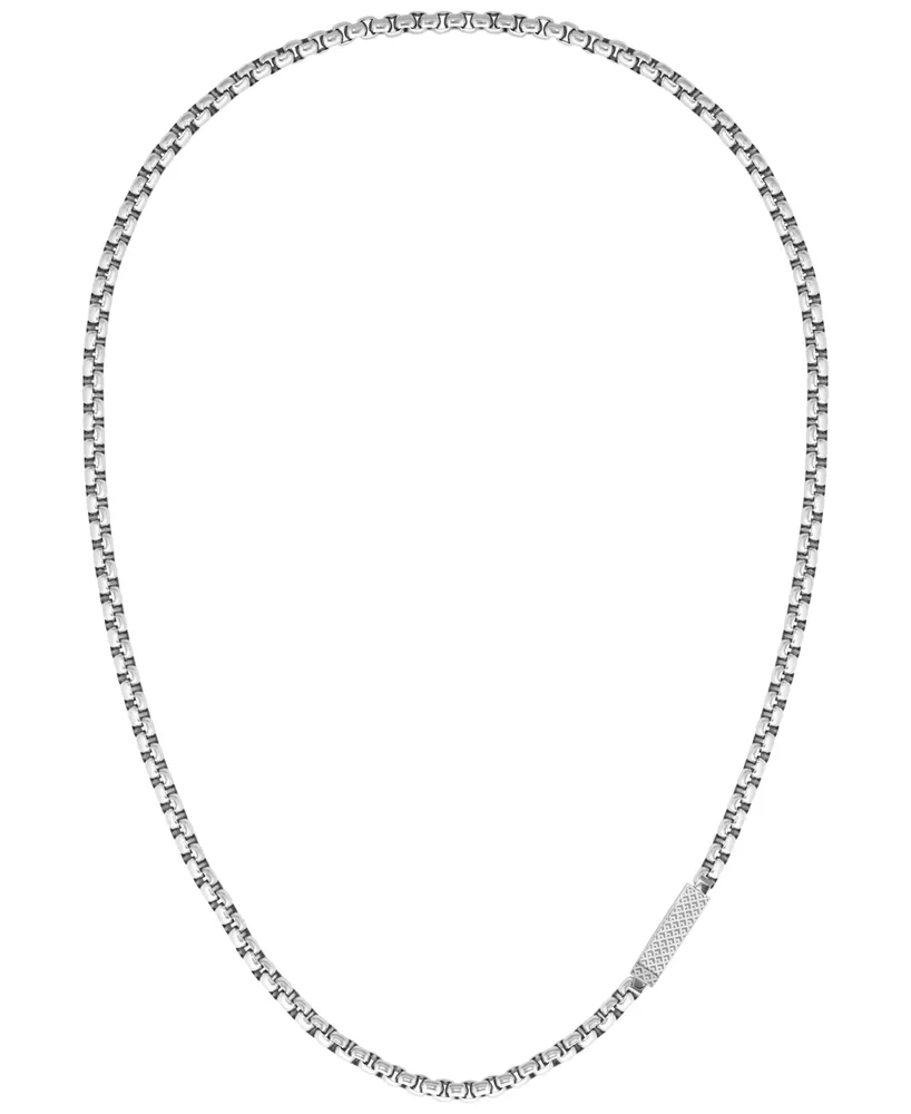 Lacoste Men's Stainless Steel Box Chain Necklace