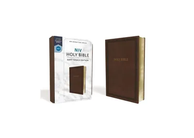 Niv, Holy Bible, Soft Touch Edition, Leathersoft, Brown, Comfort Print by Zondervan