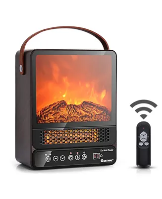 Costway 1500W Electric Fireplace Tabletop Portable Space Heater