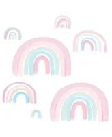 Lambs & Ivy Watercolor Pastel Rainbow Nursery/Kids Wall Decals - Pink/Mint