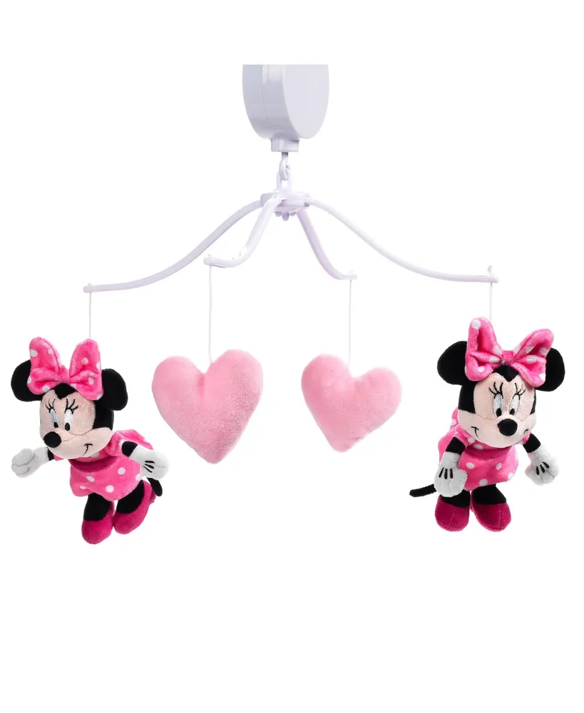 Lambs & Ivy Disney Baby Minnie Mouse Love Pink Musical Baby Crib Mobile Soother