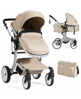 Folding Aluminum Infant Bassinet Reversible Baby Stroller