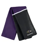 Women's Wear by Erin Andrews Purple Baltimore Ravens Colorblock Cuffed Knit Hat with Pom and Scarf Set
