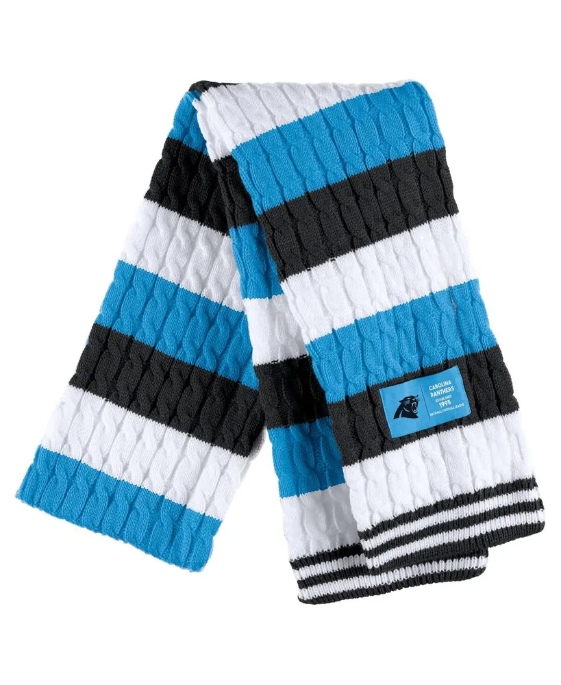 Women's Wear by Erin Andrews Carolina Panthers Striped Scarf and Gloves Set