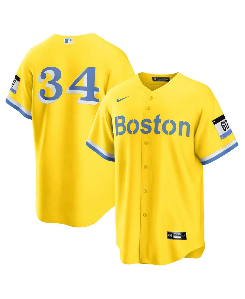 Men's Nike David Ortiz Gold Boston Red Sox Retired Player City Connect Replica Jersey